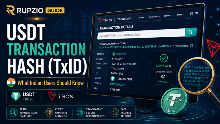 USDT transaction hash TxID guide showing TRONSCAN transaction details, TRC20 network, transaction status and blockchain verification