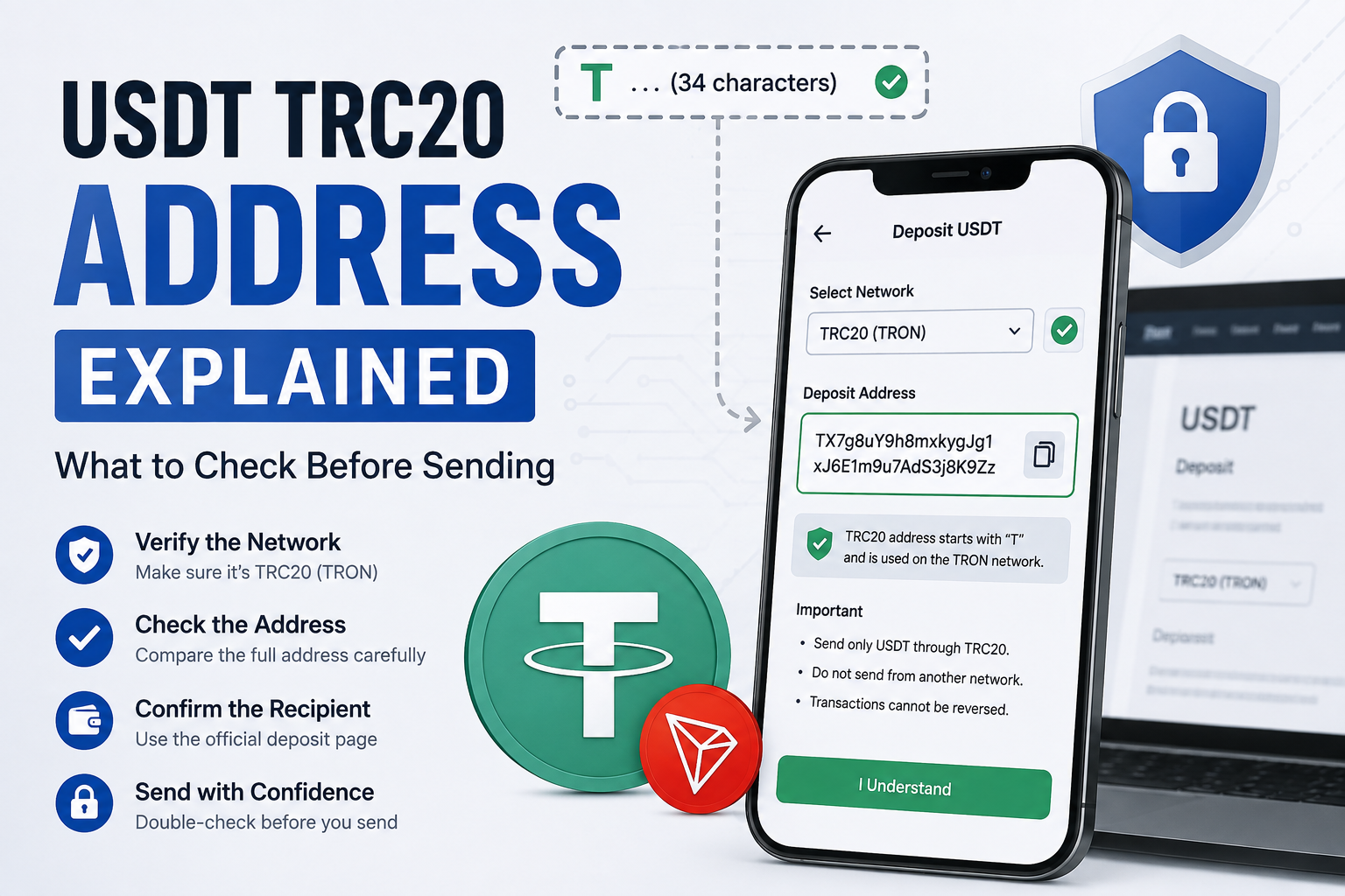 USDT TRC20 address checks before sending