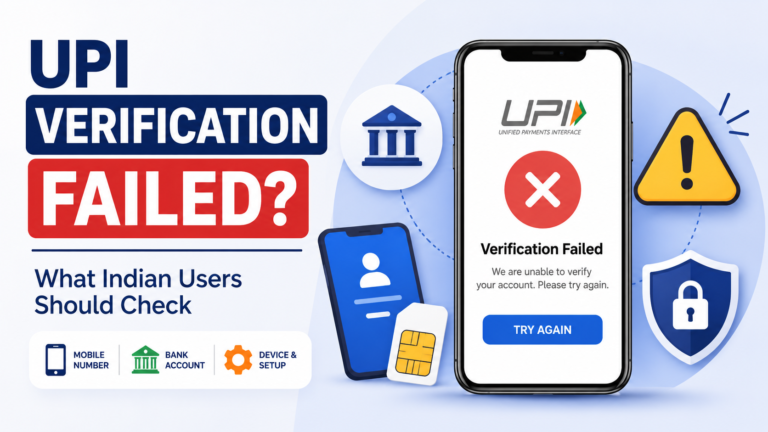 UPI verification failed on mobile